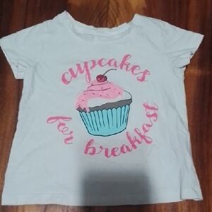 Charming Cupcake Kids T-Shirt - White and Pink